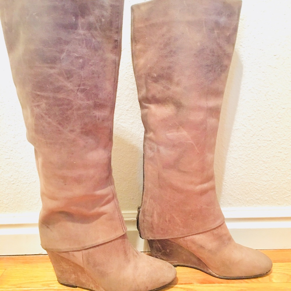 Steve Madden Maryn Distressed Wedged Boots